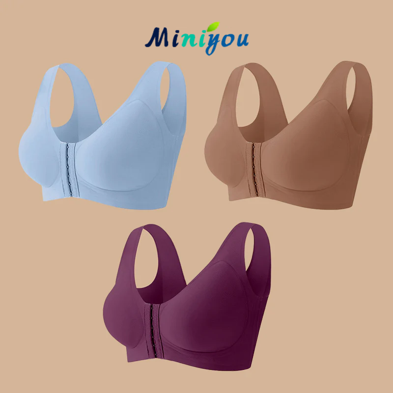 Seamless Front Buckle Cross Back Shaping Bra