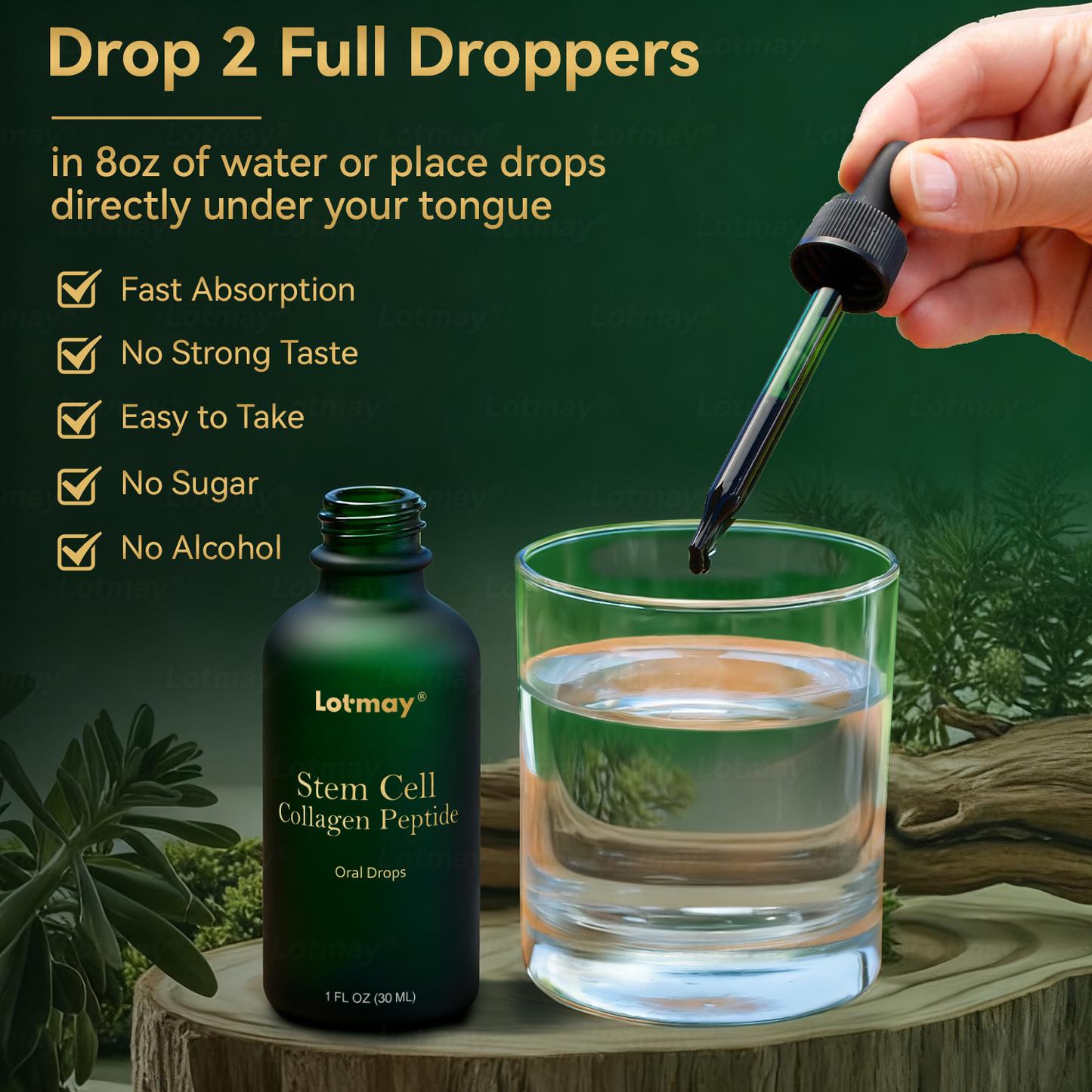 𝐿𝑜𝑡𝑚𝑎𝑦® 𝑆𝑡𝑒𝑚 𝐶𝑒𝑙𝑙 & 𝐶𝑜𝑙𝑙𝑎𝑔𝑒𝑛 𝑃𝑒𝑝𝑡𝑖𝑑𝑒 𝑂𝑟𝑎𝑙 𝐷𝑟𝑜𝑝𝑠🧨🚀(Lift & Firm Sagging Skin & Reduce Wrinkle Formation)👩‍⚕️