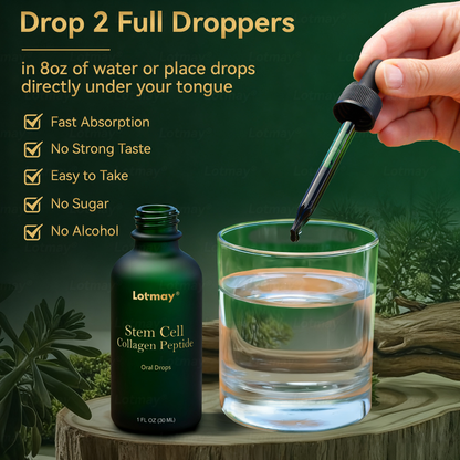 𝐿𝑜𝑡𝑚𝑎𝑦® 𝑆𝑡𝑒𝑚 𝐶𝑒𝑙𝑙 & 𝐶𝑜𝑙𝑙𝑎𝑔𝑒𝑛 𝑃𝑒𝑝𝑡𝑖𝑑𝑒 𝑂𝑟𝑎𝑙 𝐷𝑟𝑜𝑝𝑠🧨🚀(Lift & Firm Sagging Skin & Reduce Wrinkle Formation)👩‍⚕️