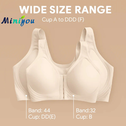 Seamless Front Buckle Cross Back Shaping Bra