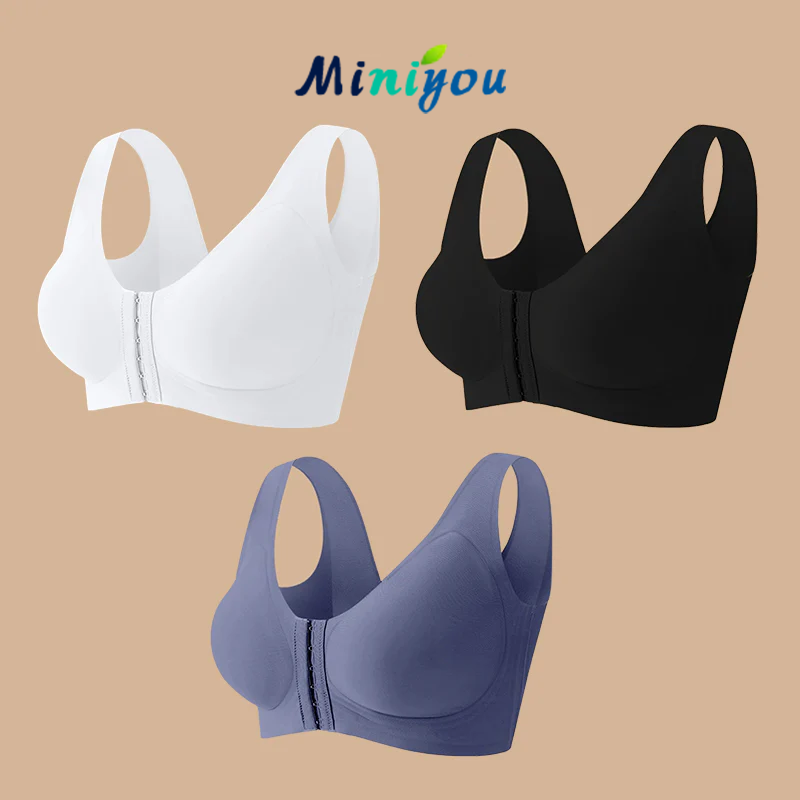 Seamless Front Buckle Cross Back Shaping Bra