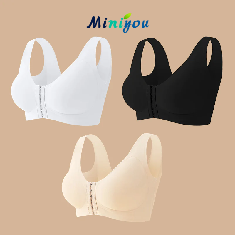 Seamless Front Buckle Cross Back Shaping Bra