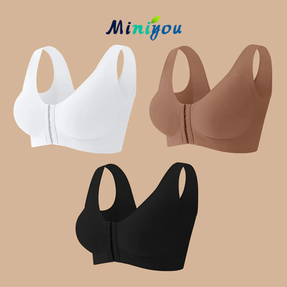 Seamless Front Buckle Cross Back Shaping Bra