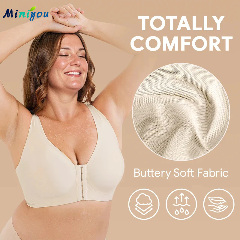 Seamless Front Buckle Cross Back Shaping Bra