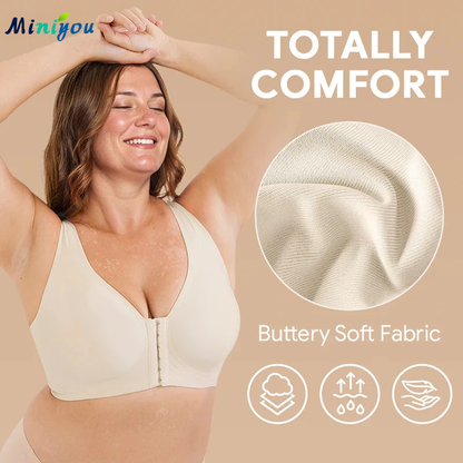 Seamless Front Buckle Cross Back Shaping Bra