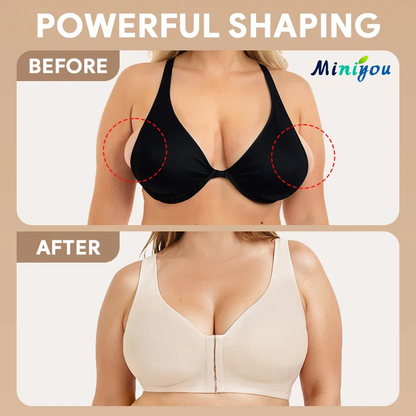 Seamless Front Buckle Cross Back Shaping Bra