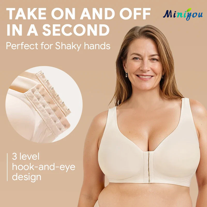 Seamless Front Buckle Cross Back Shaping Bra