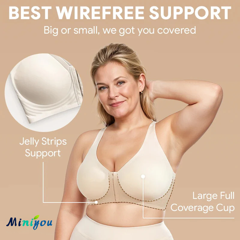Seamless Front Buckle Cross Back Shaping Bra